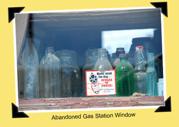 gas station window